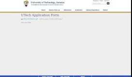 
							         UTech Application Form — UTech, Ja.								  
							    