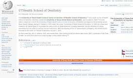 
							         UTHealth School of Dentistry - Wikipedia								  
							    