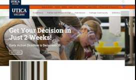 
							         Utica College: Homepage								  
							    