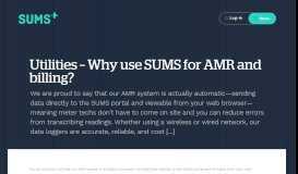 
							         Utilities - Why use SUMS for AMR and billing? - SUMS Portal								  
							    