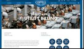 
							         utility billing - City of Coppell								  
							    
