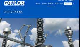 
							         Utility Division | Our Services | Gaylor Electric Contractor								  
							    