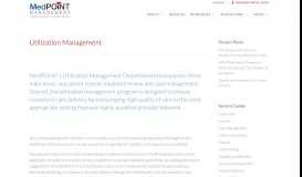 
							         Utilization Management - MedPOINT Management								  
							    