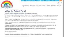 
							         Utilize the Portal | Westport, CT | Village Pediatrics								  
							    