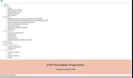 
							         UTM Foundation Programme - UTMSPACE Official Portal								  
							    