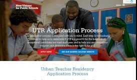 
							         UTR Application Process - New Visions for Public Schools								  
							    