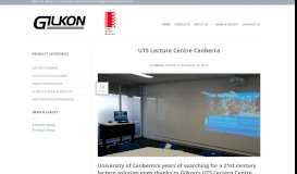 
							         UTS Lecture Centre Canberra | Gilkon Australia								  
							    