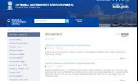 
							         Uttarakhand (39) - Uttarakhand | National Government Services Portal								  
							    