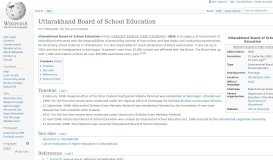 
							         Uttarakhand Board of School Education - Wikipedia								  
							    