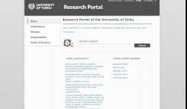 
							         UTU Research Portal								  
							    