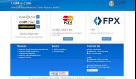 
							         UUM e-com : Online Payment Portal								  
							    