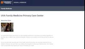 
							         UVA Family Medicine Primary Care Center | Family Medicine								  
							    