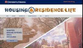
							         UVA Housing & Residence Life - University of Virginia								  
							    