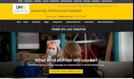 
							         UW-Fond du Lac - University of Wisconsin Oshkosh University of ...								  
							    