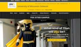 
							         UW-Fox Valley - University of Wisconsin Oshkosh University of ...								  
							    