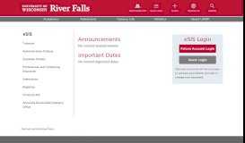 
							         UW-River Falls eSIS Login								  
							    