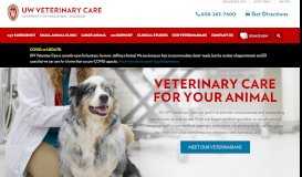 
							         UW Veterinary Care | 24/7 Animal Hospital & Vet Clinic in Madison, WI								  
							    