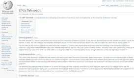 
							         UWA Telerobot - Wikipedia								  
							    