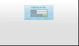 
							         UWCRCN W4: UWCRCN W4 - Login Site								  
							    