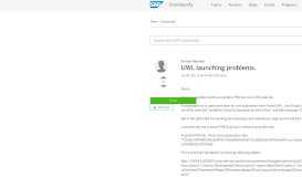 
							         UWL launching problems. - SAP Archive								  
							    