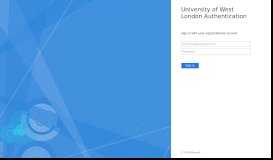 
							         UWL Portal login page - London - University of West London								  
							    