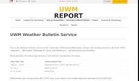 
							         UWM Report | UWM Weather Bulletin Service								  
							    