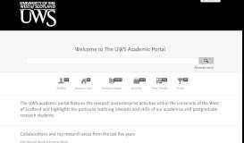 
							         UWS Research Portal								  
							    