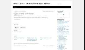 
							         Uyirvani Tamil Chat Rooms | Tamil Chat – Chat online with Tamils								  
							    