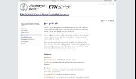 
							         UZH - Life Science Zurich Young Scientist Network - Job portals								  
							    