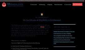 
							         VA Certificate of Eligibility & Entitlement - VA Loans								  
							    