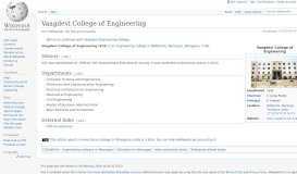
							         Vaagdevi College of Engineering - Wikipedia								  
							    