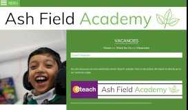 
							         Vacancies | Ash Field Academy								  
							    