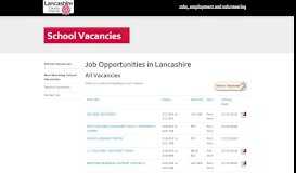 
							         Vacancies - Lancashire County Council								  
							    