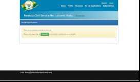 
							         Vacancies - Rwanda Civil Service Recruitment Portal								  
							    