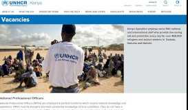 
							         Vacancies - UNHCR Kenya								  
							    