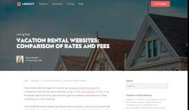 
							         Vacation Rental Websites: Comparison of Rates and Fees								  
							    