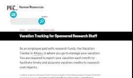 
							         Vacation Tracking for Sponsored Research Staff | Human Resources ...								  
							    