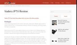 
							         Vaders IPTV Review – The most convenient IPTV service - IPTV Insider								  
							    