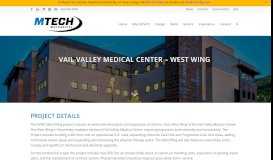 
							         Vail Health - West Wing Expansion & Renovation - MTech Mechanical								  
							    