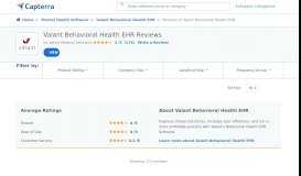 
							         Valant Behavioral Health EHR Reviews from Verified Users - Capterra								  
							    