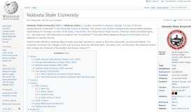 
							         Valdosta State University - Wikipedia								  
							    