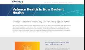 
							         Valence Health | Evolent Health								  
							    