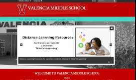 
							         Valencia Middle School: Home								  
							    