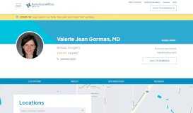 
							         Valerie Jean Gorman, MD | Baylor Scott & White Health								  
							    