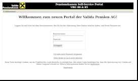 
							         Valida Pension AG - Pensionskassen Self-Service Portal								  
							    