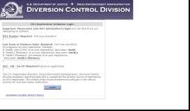 
							         Validate Registration Login Screen - DEA Diversion Control								  
							    