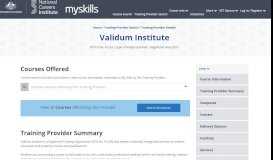 
							         Validum Institute - 41224 - MySkills								  
							    