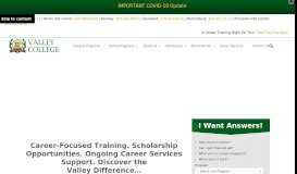 
							         Valley College: Career Training Trade School in Ohio and West Virginia								  
							    