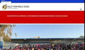 
							         Valley View Middle School: Home Page								  
							    