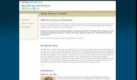 
							         Valley Women's Health: Mon-Vale Specialty Practices								  
							    